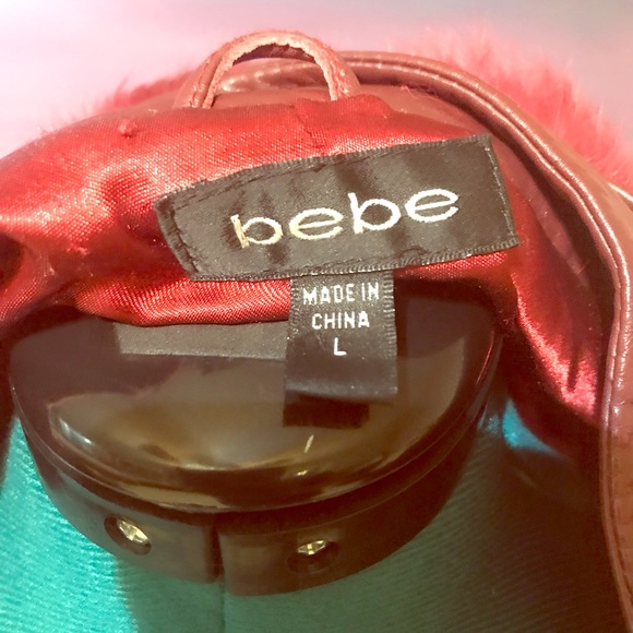 Bebe Fur and leather Moto Jacket - Picture 6 of 7